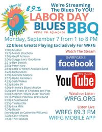 WRFG Labor Day Blues BBQ - streaming concert