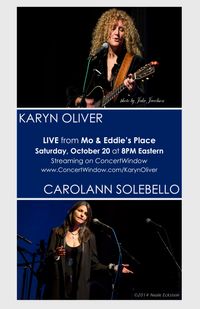 Karyn Oliver & Carolann live online via Concert Window!