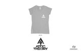 Attic Theory Ladies V-Neck Pocket Logo T-Shirt - Grey (Slim Fit)