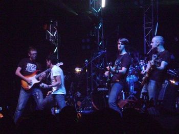 MiG with the WWRY Band @ 42Below Launch, Singapore 2008
