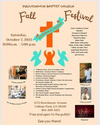  Providence Baptist Church's Fall Festival
