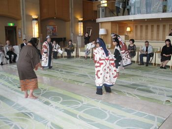 Aiunu group performing dance
