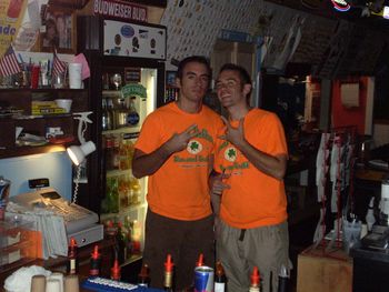 Chris and TJ brothers behind the bar
