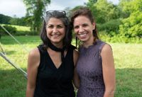 Carolann Solebello and Abbie Gardner at Metuchen Public Library