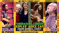 BEV GRANT and Carolann Solebello at People's Voice Cafe