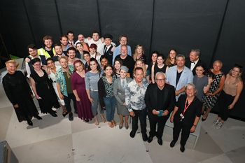 Cast and Crew of Flight at the Royal College of Music with Jonathan Dove and Sarah Connolly
