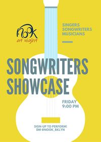 Songwriters Showcase - nook at night - FREE EVENT