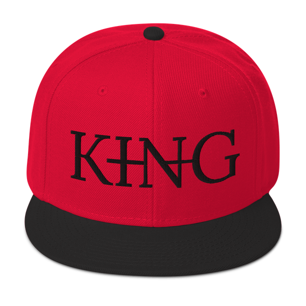 KING SNAPBACK CAP (Red/Black)