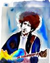 Bob Dylan - Watercolor Mixed Media 16x20"