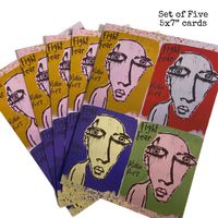 Set of Five - Fight Fear Make Art Cards 