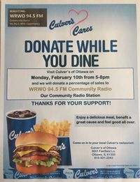 Donate while you Dine to Support WRWO 94.5 FM/LP Ottawa Community Radio
