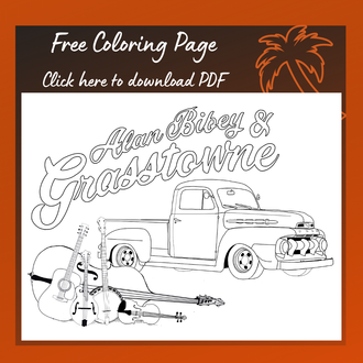 Free Coloring Page- Click Here to download PDF- Alan Bibey and Grasstowne
