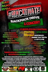 Blacktivate Back Pack Drive & Concert
