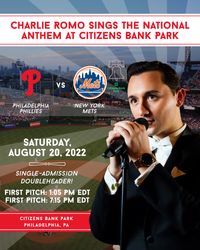 Charlie Romo Sings The National Anthem at Citizens Bank Park