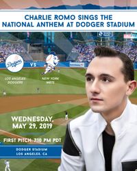 Charlie Romo Sings The National Anthem at Dodger Stadium