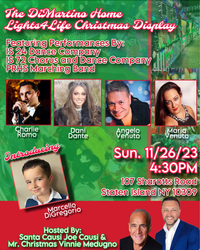 Charlie Romo Performs at The DiMartino Home Lights4Life Christmas Display