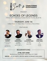Echoes of Legends: A Dinner Show Celebrating Timeless Hits from the 50s, 60s & 70s