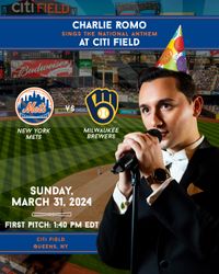 Charlie Romo Sings The National Anthem at Citi Field