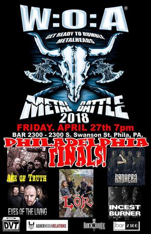 IT WAS A TOUGH BATTLE, WITH MANY TALENTED BANDS BUT WE WON! NEXT STOP THE VIPER ROOM ON SUNSET BLVD. SATURDAY, MAY 26, 2018 ... Our Quest to plat This Year's WACKEN Open Air Metal Festival, Continues!