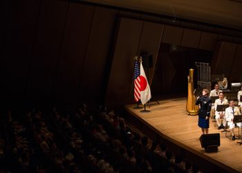 Performing with the Japanese Ground Force Central Band
