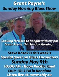 Blues Encounters with Grant Payne on CHLY 101.7 FM Nanaimo 