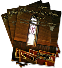 Congregational Hymns - 25 Intermediate Piano Stylings in Lower Keys - Hardcopy Book
