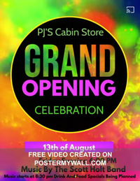 PJ's Cabin Store Grand Opening Celebration