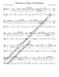 Mormon 12 Days of Christmas - Sheet Music - 1 License