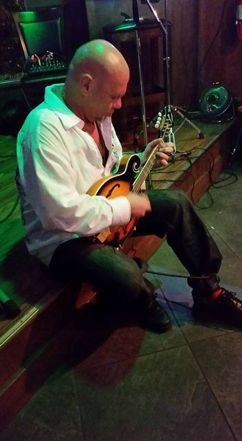 Fred with his Fender Mandolin
