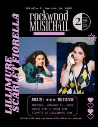 LILLIMURE x SCARLET FIORELLA at Rockwood Music Hall Stage 2!
