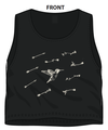 "Warrior Hummingbirds" Crop Tank - Women’s Black