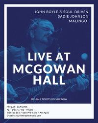 SOLD OUT - Live at McGowan Hall