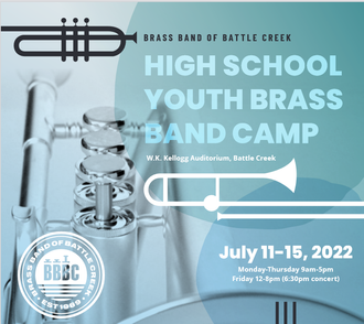 Students will study and perform side-by-side in the historic W.K. Kellogg Auditorium with BBBC resident conductor Michael Garasi and world-class artists from the Brass Band of Battle Creek!