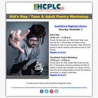 Kids + Teen/Adult Rap & Poetry Workshops instructed by Jon Ditty
