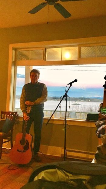 Setting Up for show at THE BEACH STORE - Lummi Island Washington - Winter 2019
