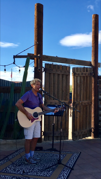 Outdoor feature at the "Joshua Tree Saloon" November 2017 - Joshua Tree California
