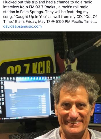 Radio interview KCLB FM 93.7 in Palm Springs - May 2019
