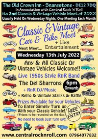 Classic/Vintage Car & Bike Meet - The Del Sharrons - Free Entry
