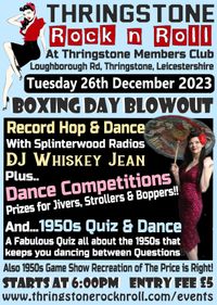 Boxing Day Record Hop, 50s Quiz & Dance + Dance Competitions - With Whiskey Jean