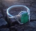 Silver Emerald ring