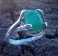 Silver Emerald ring