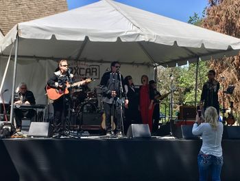 Special Guests Susan Raye and Kim McAbee singing with the band
