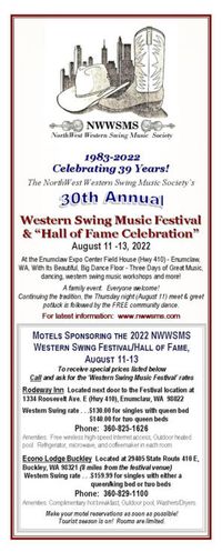 Northwest Western Swing Music Society (NWWSMS) 30th Annual Western Swing Music Festival