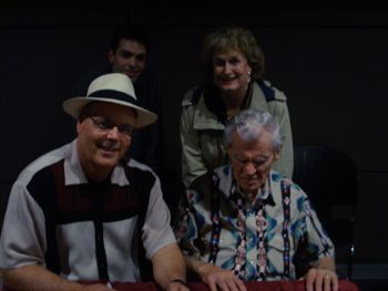 Brett, Grace with Doc Watson and David Holt, 2005, Bankhead Theatre, Livermore, CA

