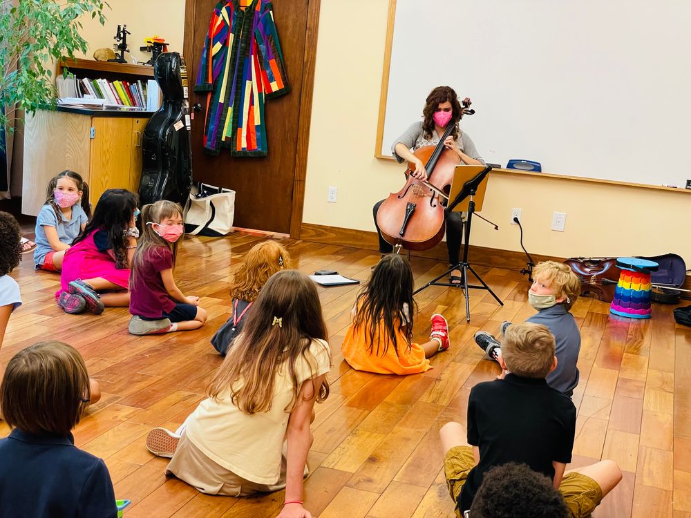 Cello presentation at Pittsburgh New Church School