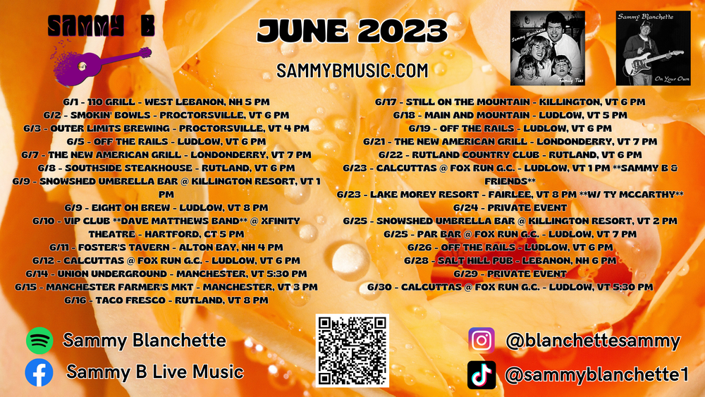JUNE 2023 MUSIC SCHEDULE