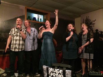 Bruce Springsteen Tribute at ANAF. L - R: Jeff Bersche, Greg Denton, Shannon, Tricia Brubacher, Jen Rafter. Photo: Angela Bossence
