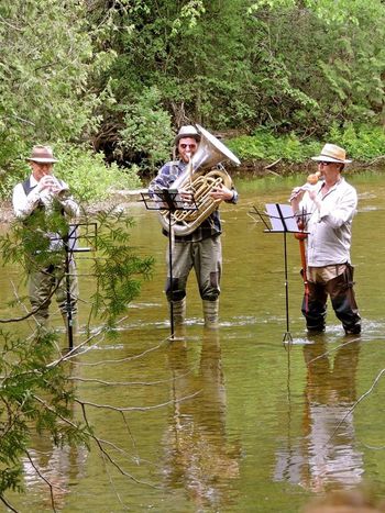 Gary Diggins, Colin Couch and Jeff Bird. Spring Awakes 2015. Photo: Brenda Lewis.
