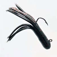 BLACK RED MICRO FLAKE MINIJIG TUBE BAIT