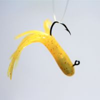 GARLIC YELLOW RED MICRO FLAKE MINIJIG TUBE BAIT